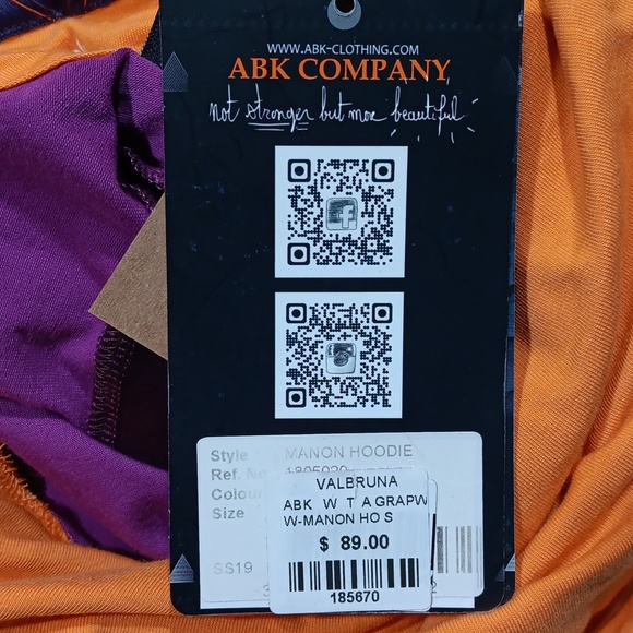 NWT ABK clothing manon hoodie pullover grape & purple women's sz small - Picture 7 of 11